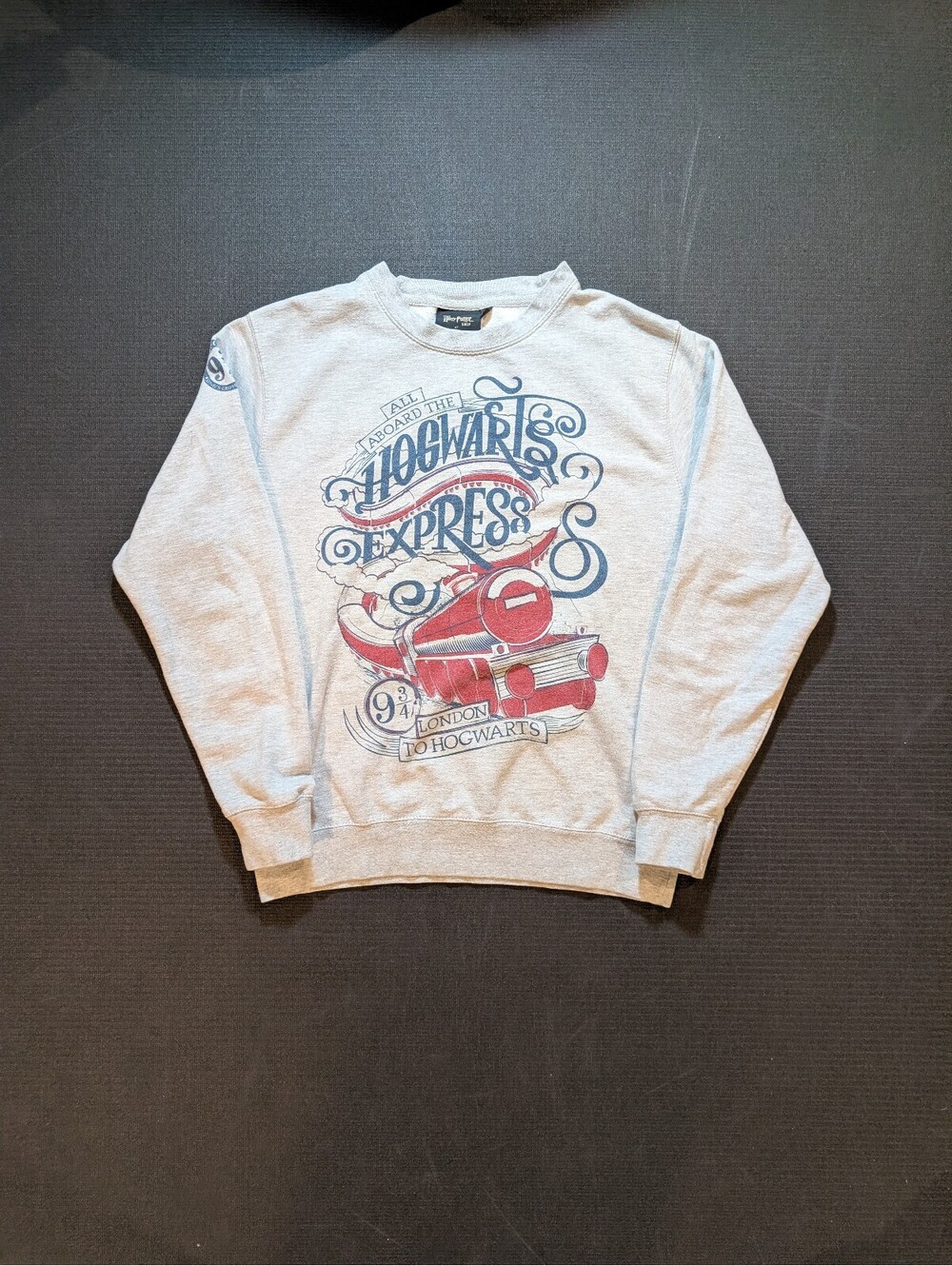 Harry Potter Hogwarts Express Grey Crewneck Sweatshirt Medium